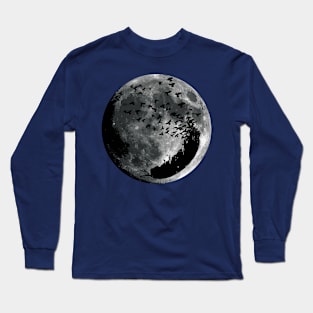 Raven Feather Moon Long Sleeve T-Shirt